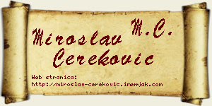 Miroslav Čereković vizit kartica